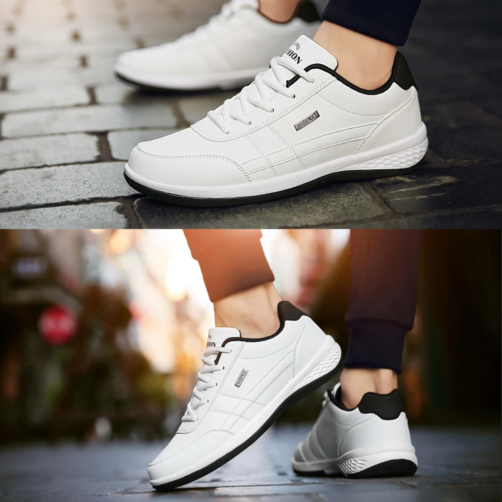 Męskie skórzane sneakersy zaprojektowane dla równowagi