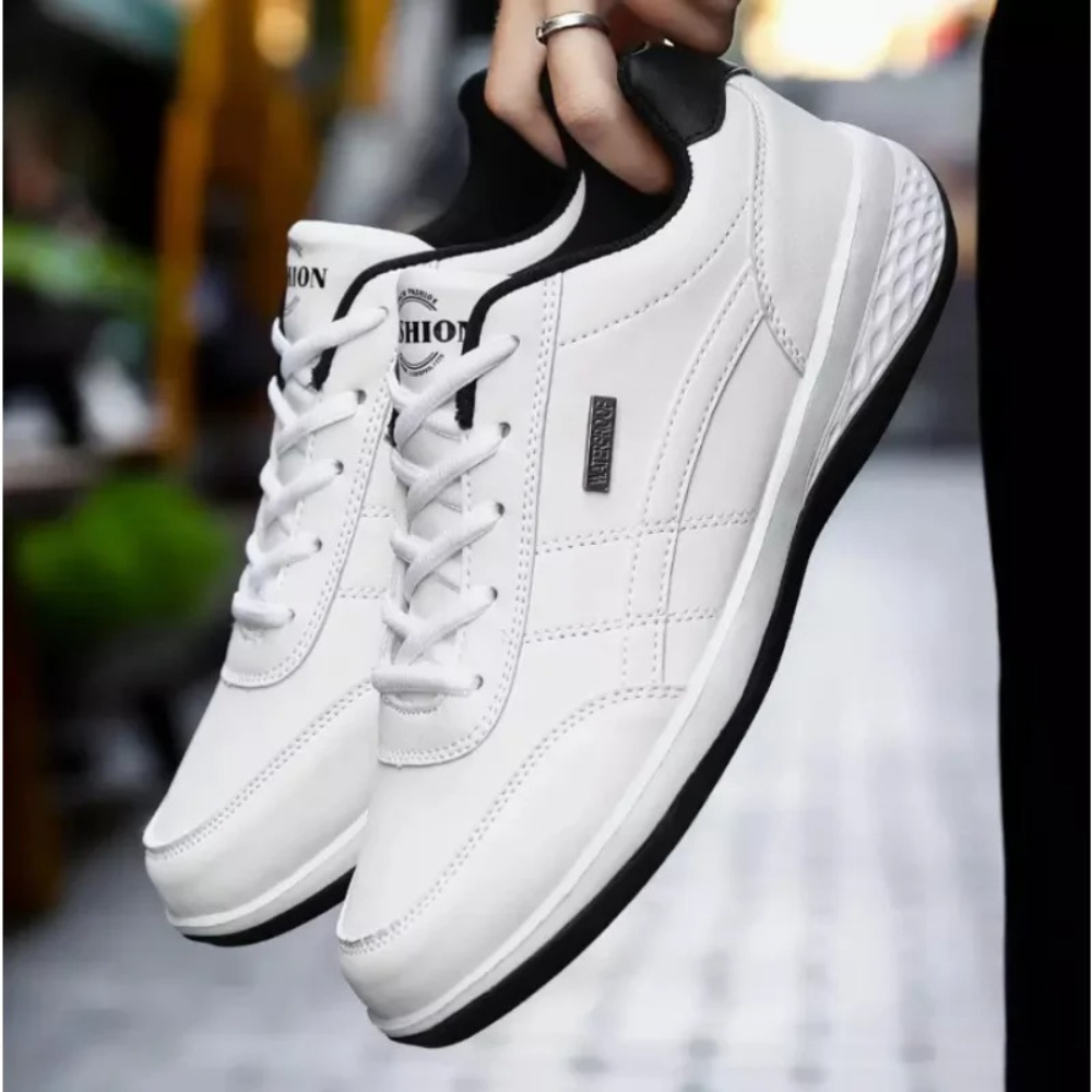 Męskie skórzane sneakersy zaprojektowane dla równowagi